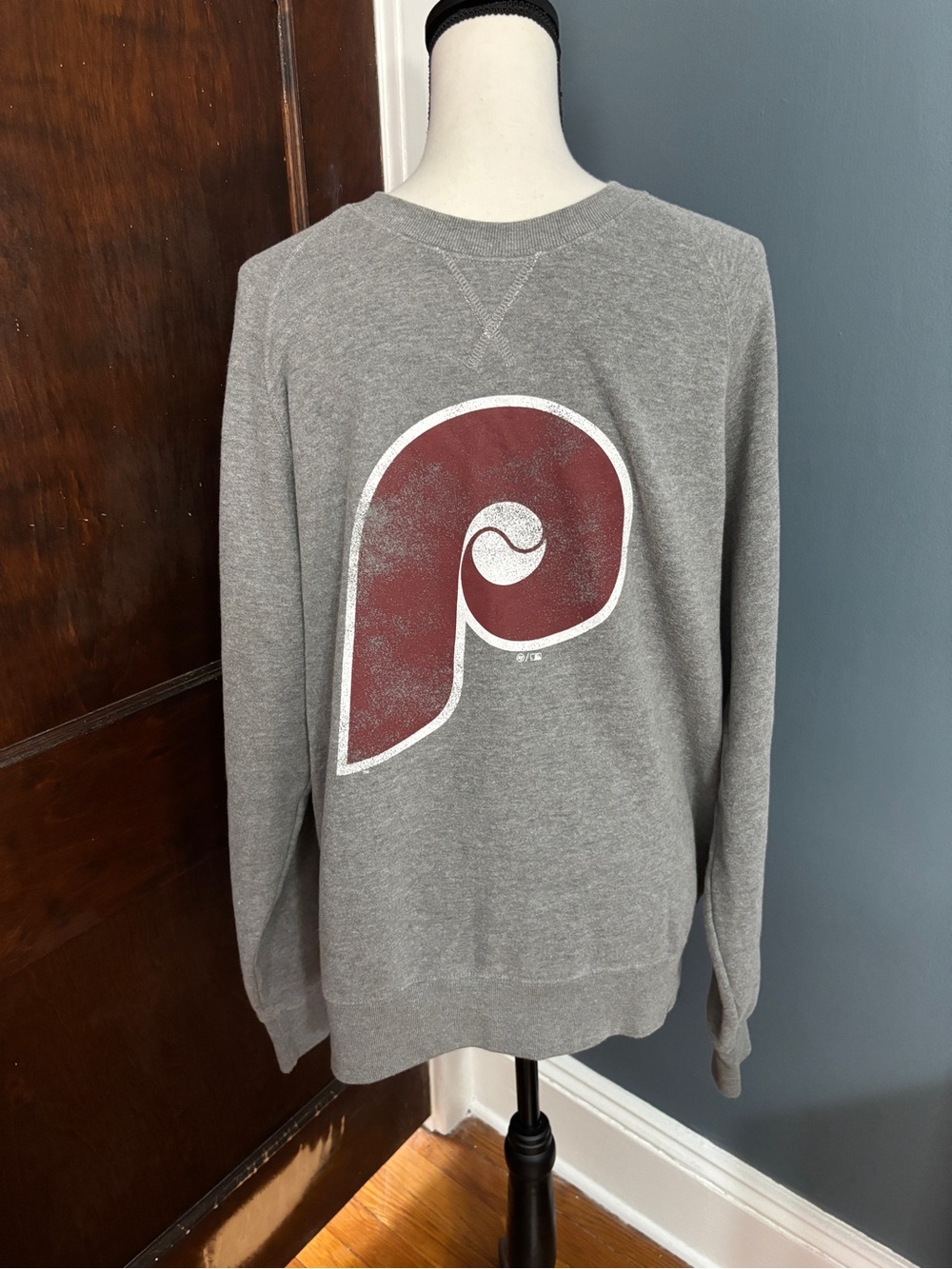 Philadelphia Phillies Vintage Gray Relay Crew